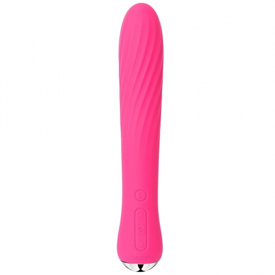 Svakom Anya Powerful Spiral Warming Vibrator Plum Red