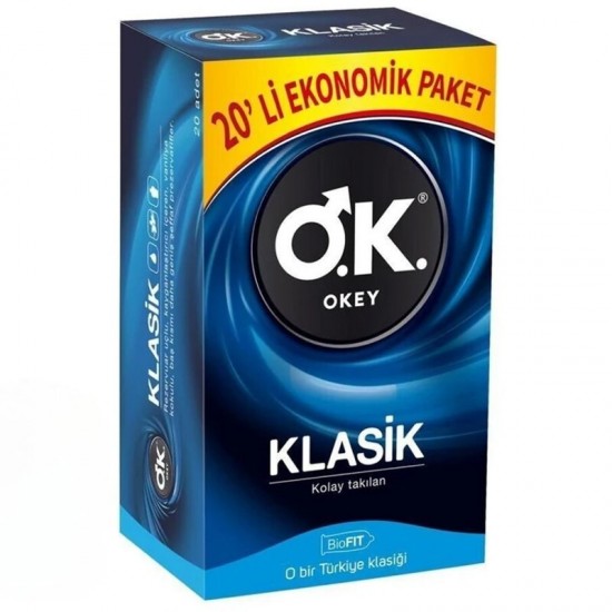 Okey Klasik 20'li Ekonomik Paket Prezervatif