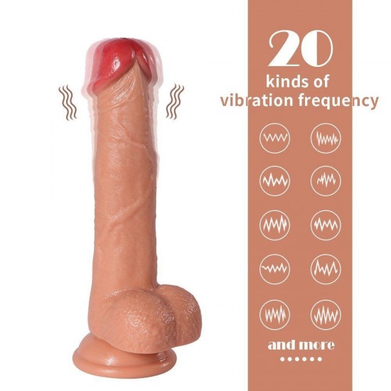 Shequ Archie Vibrating Dildo 20 Mod Titreşimli Realistik Penis 21 cm SQ-WBE10042