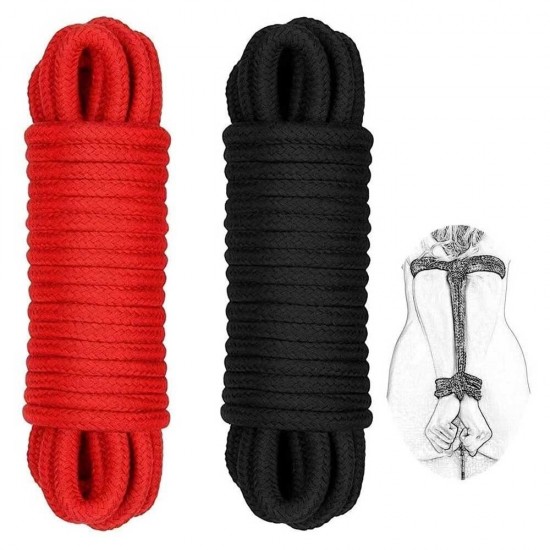 Fetish Fantasy Series Rope Shibari Fetiş Bağlama İpi-Siyah