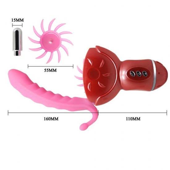 Baile Rolling Fun Vajinal ve Oral Hareketli Vibratör BI-014100