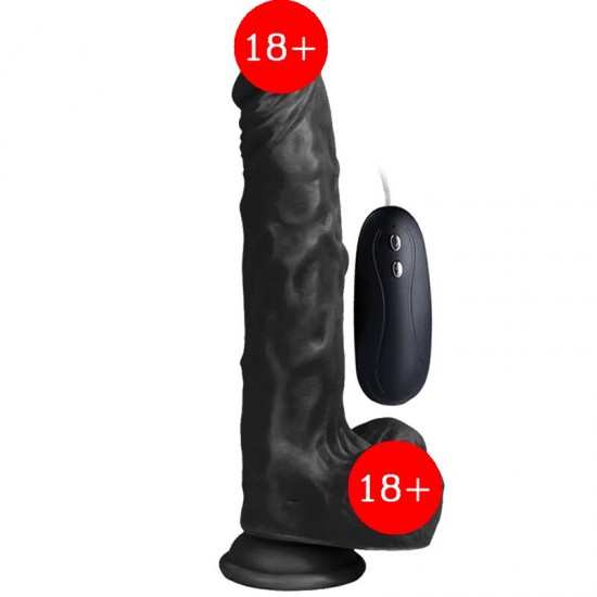 Dildo Series Captains Sword Black 22.5 cm Titreşimli Realistik Penis XS-WBC10005-V