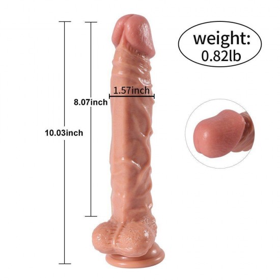 Shequ Jihad Knight 10.5'' Rotating Dildo Dönebilen Hareketli Realistik Penis