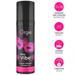 Orgie Sexy Vibe Sıvı Vibratör Yoğun Orgazm Güçlü Uyarılma Jeli 15 ML