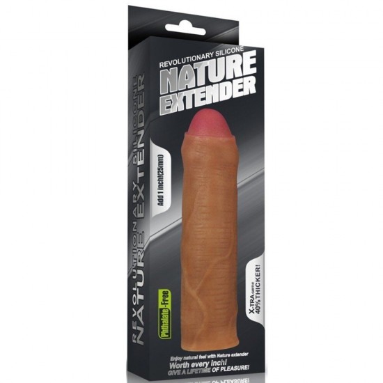 Lovetoy Nature Extender Penis Sleeve Platinum Silikon Gerçek Doku Sünnetsiz Penis Kılıfı LV4212B