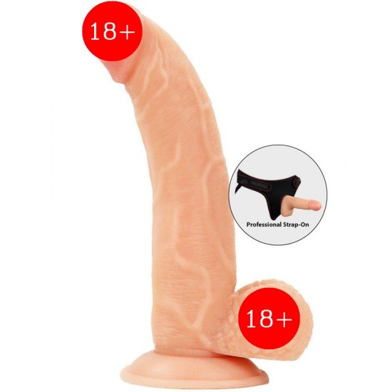 Lovetoy Easy Strapon 21 cm Flexible Kemerli Strapon Penis LV715008