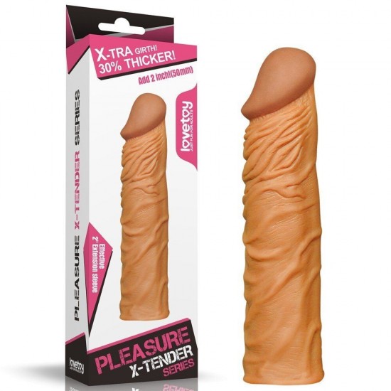 Lovetoy Pleasure X-Tender Melez Realistik Penis Kılıfı LV1052B