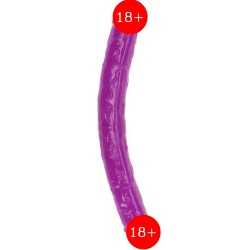 Doc Johnson Crystal Jellies Jr. Double Dong Dildo Purple Jel Doku 44.5 cm Penis