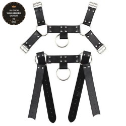 Fetish Fantasy Series Organic Leather Masterpiece Male Harness Black