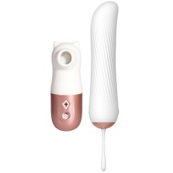 Wowyes Winnie Massager İleri Geri Hareketli Vibratör ve Emiş Güçlü Vibratör Set