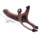 Aphrodisia Hollow Strap-On 17 cm İçi Boş Titreşimli Kemerli Penis-Melez