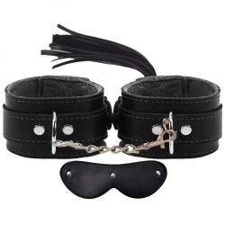 Fetish Fantasy Series Cuffs Black Deri Fetiş Pozisyon Kelepçe Seti