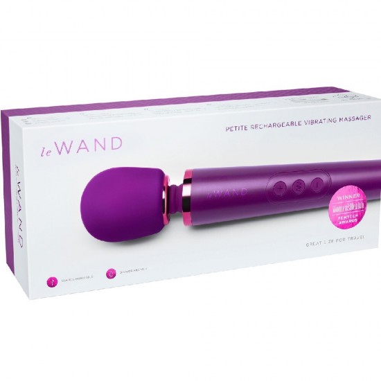 Le Wand Petite Rechargeable Vibrating Body Massager Masaj Wand Vibratör-Cherry