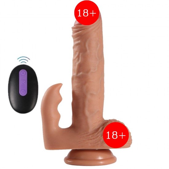 Shequ Dildo Series Austin Sallama Modlu Dual Titreşimli Realistik Penis 21.5 cm SQ-WBC10034-V