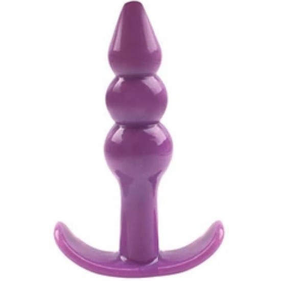 Ribbled Anal Play Silicone Jelly Butt Plug