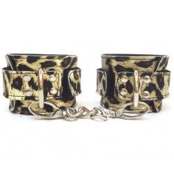 Fetish Fantasy Series Leather Cuffs Leopar Deri Fetiş Kelepçe