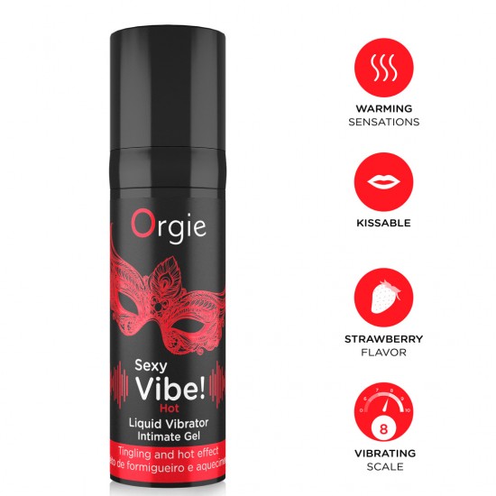 Orgie Sexy Vibe Sıcak Sıvı Vibratör Karıncalanma ve Sıcak Etki 15 ml